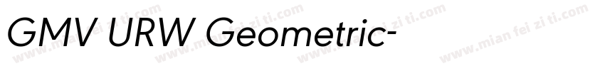 GMV URW Geometric字体转换